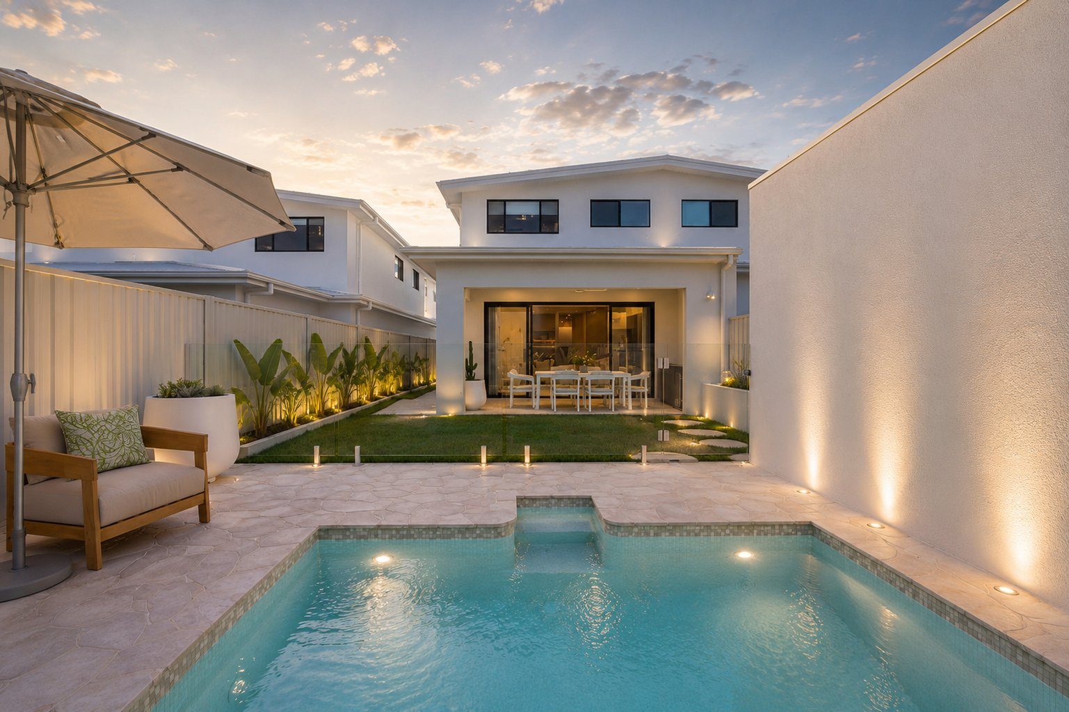 Apartment building common-area pool, Sydney